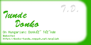 tunde donko business card